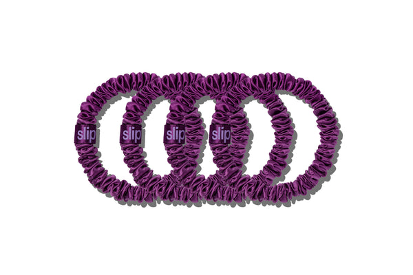 Back to School Dark Purple Skinny Scrunchies