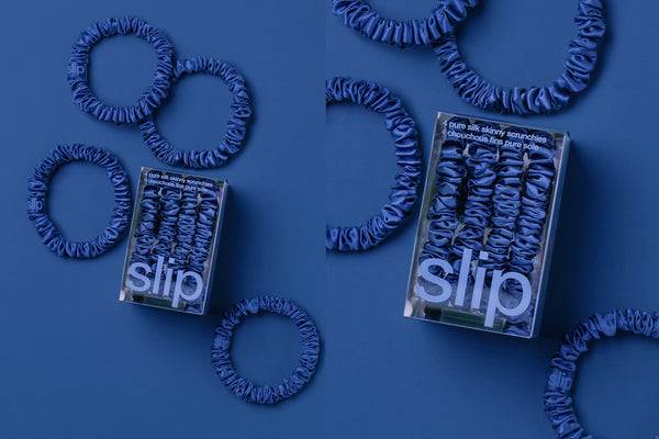 Back to School Royal Blue Skinny Scrunchies