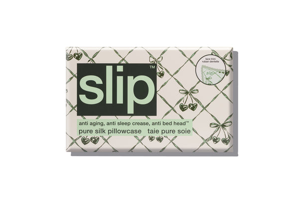 Wintergreen Queen Zippered Pillowcase with Lace Trim